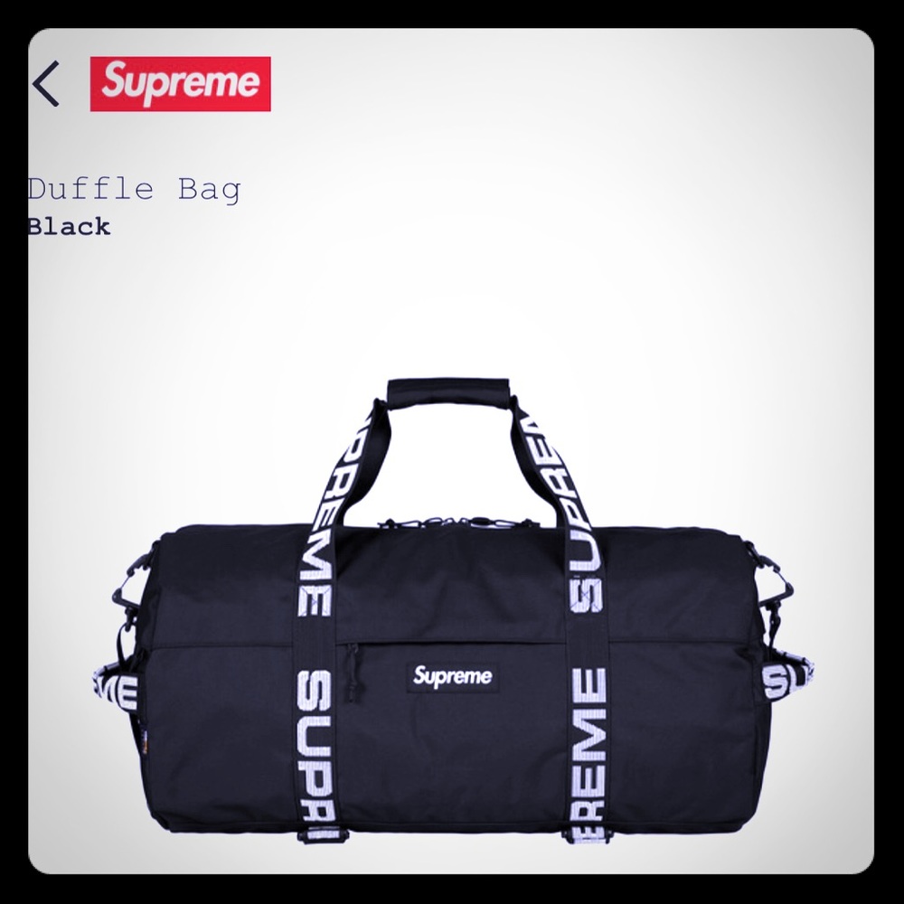 Supreme SS18 Duffle Bag Black